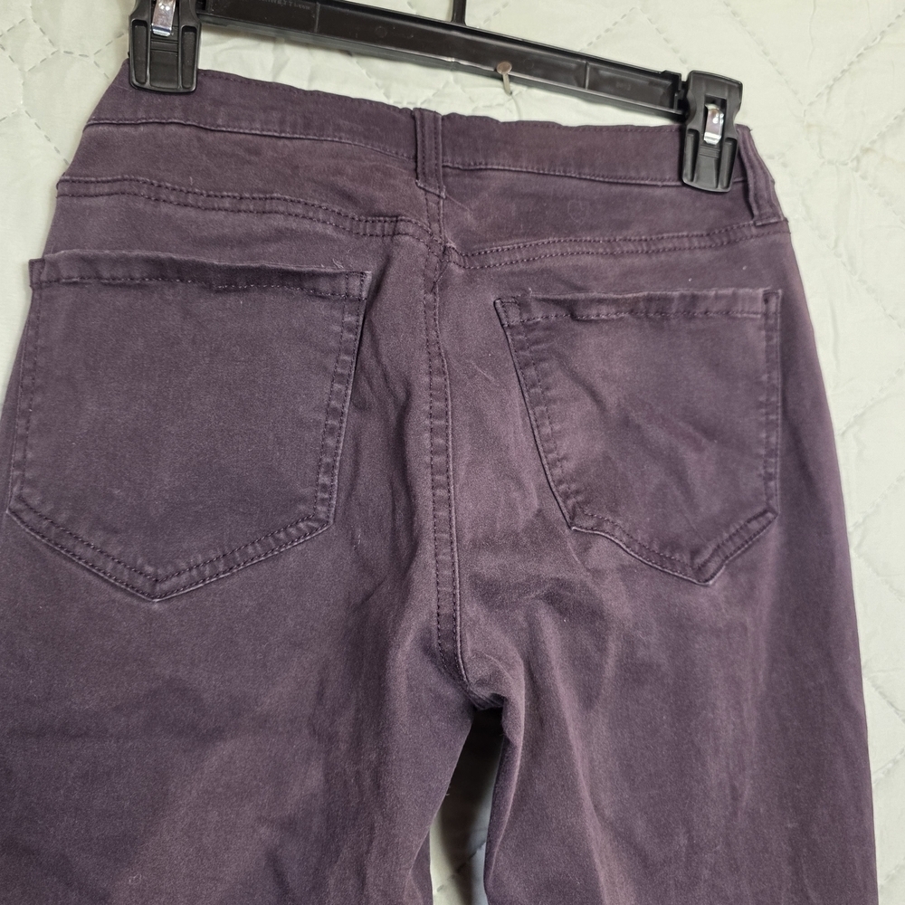 Mudd Women's FLX Stretch Jeans Casual Solid Purple Indigo Skinny Sz 5 - Picture 5 of 12